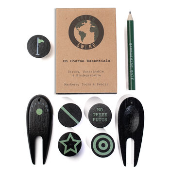 Golf Essentials Box Bamboo Divot Tools And Ball Markers, 5 of 6