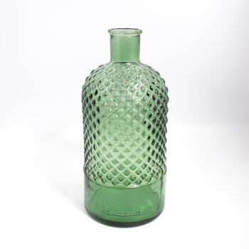 Recycled Glass Diamond Bottle Vase In Seven Colours, 2 of 8