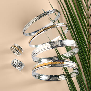 Karma Fortune Silver Spinning Bangle, 7 of 11