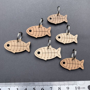 Wooden Fish Cat ID Tag Personalised, 11 of 12