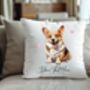 Personalised Corgi Hearts Cushion Cover Gift, thumbnail 2 of 2