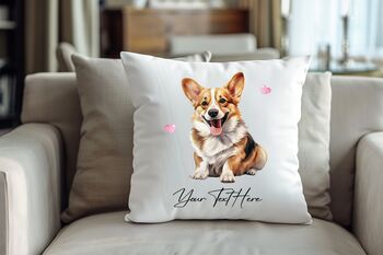 Personalised Corgi Hearts Cushion Cover Gift, 2 of 2