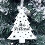 Personalised Teacher Christmas Tree Decoration With Stars, thumbnail 3 of 8