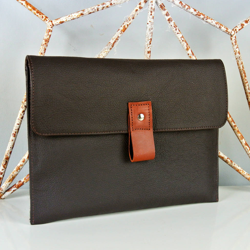 chocolate leather macbook air case by freeload accessories ...