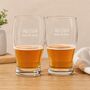 Personalised Pair Of Engraved Pint Glasses Anniversary Gift, thumbnail 1 of 7
