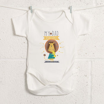 Personalised 'My Dad' Baby Grow For Fathers, 5 of 8