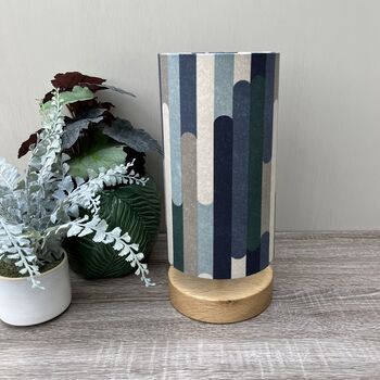 Seattle Blue Retro Style Cylinder Lampshades, 6 of 9