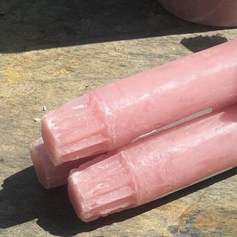 Romantic Dusky Pink Dinner Candle, 3 of 4