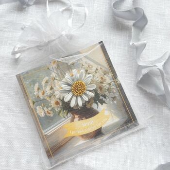 White Daisy Brooch Mother’s Day Gift Card | Daisy Pin For Mum | Floral Jewellery Gift | Sentimental Gift For Mother, 6 of 11