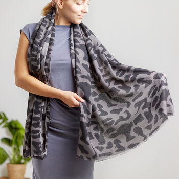 Leopard Print Scarf, 2 of 4