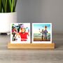 Solid Oak Photo Holder With Options To Personalise And Print Photos, thumbnail 1 of 6