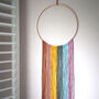 Modern Rainbow Joy Macrame Hoop Wall Hanging, thumbnail 5 of 7