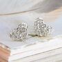 Mesh Heart Sterling Silver Stud Earrings, thumbnail 1 of 5