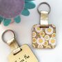 Personalised April Birth Flower Keyring, thumbnail 1 of 3