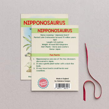 Wooden Nipponosaurus Dinosaur Christmas Tree Decoration, 2 of 3