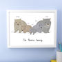 Personalised Wombat Family Print, thumbnail 1 of 2