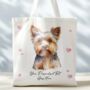 Personalised Tote Bag. Dog With Love Hearts. Multiple Breeds And Colour Options, thumbnail 12 of 12