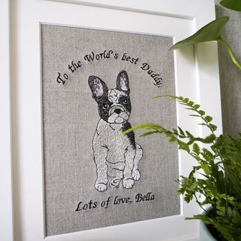 Embroidered Personalised Dog Artwork, 3 of 8