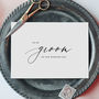 'To My Groom' Calligraphy Wedding Card, thumbnail 1 of 2