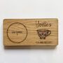 Personalised Oak Coaster Tray Tea And Biscuits Gift, thumbnail 8 of 8