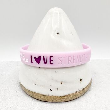 Purple Awareness Ribbon Bracelet Wristband, 6 of 8