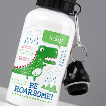 Personalised Dinosaur Kids Water Bottle, 2 of 2