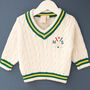 Little Cricket Club Personalised Baby And Children’s Jumper, thumbnail 2 of 12