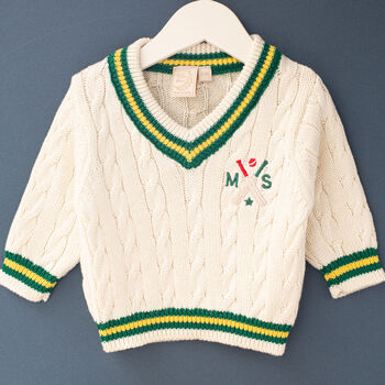 Little Cricket Club Personalised Baby And Children’s Jumper, 2 of 12