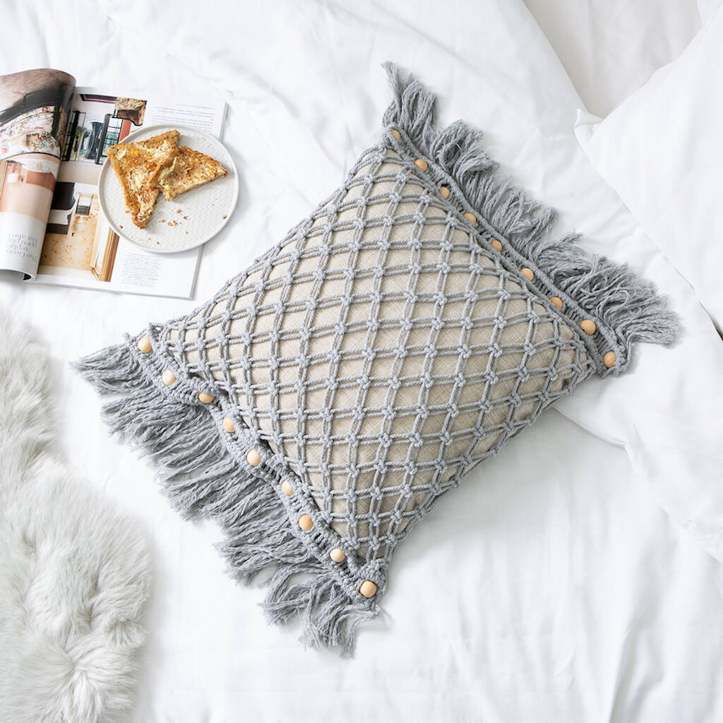 Macrame Cushion Craft Kit By Wool Couture