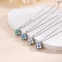 Blue Opal Hydrangea Pendant Necklace, thumbnail 3 of 12