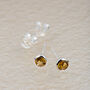 Sterling Silver November Birthstone Stud Earrings Citrine, thumbnail 3 of 4