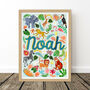 Sea Blue Safari Animal Name Print, thumbnail 7 of 9