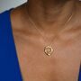 May Birthstone Emerald And Gold Vermeil Plated Necklace, thumbnail 5 of 9