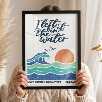 ‘I Left It In The Water’ Personalised Baptism Print, 4 of 11