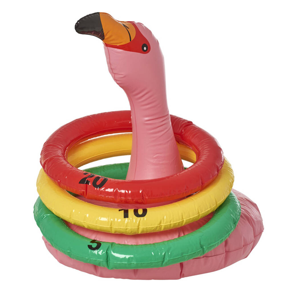 Image of Inflatable Flamingo Ring Tossing Game