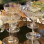 Set Of Two Gold Rimmed Champagne Coupes, thumbnail 1 of 4
