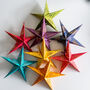 Eight Gold And Paisley Mini Paper Star Lanterns, thumbnail 1 of 5