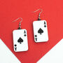 Ace Playing Card Earrings, thumbnail 1 of 3