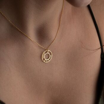 'A Moment In Time' Roman Numeral Necklace, 4 of 9