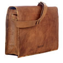 personalised leather messenger bag