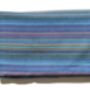 Nepali Cotton Scarf, Blue Stripes, Ethically Handmade, thumbnail 1 of 10