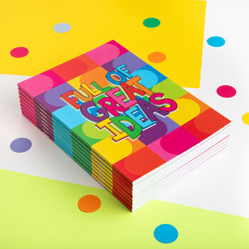 Full Of Great Ideas Colourful A5 Notebook, 3 of 10