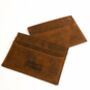 Slim Leather Card Holder Wallet; Brown Tan/Black, thumbnail 5 of 12