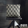 Black Zig Zag Hand Woven Ikat Cushion Cover, thumbnail 7 of 8