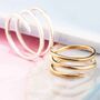 Silver And Gold Corkscrew Spiral Rings, thumbnail 1 of 8