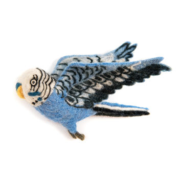 Flying Blue Budgie Trio, 3 of 4