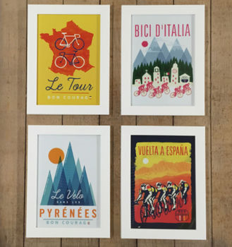 Le Velo Dans Les Pyrenees Cycling Poster, 3 of 3