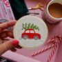 Christmas Car Embroidery Kit, thumbnail 1 of 7