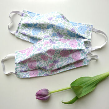 Cotton Floral Face Mask, 4 of 5