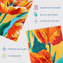 Set Three Wall Art Prints A4 Abstract Tulip Meadow, thumbnail 4 of 7